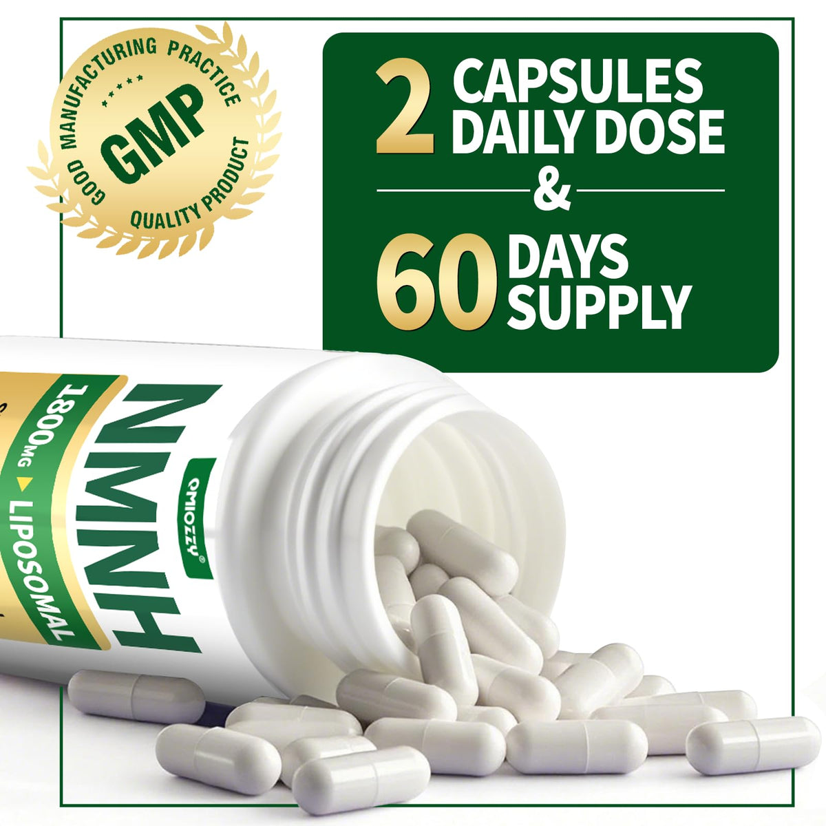 Qmiozzy NMNH 1000mg zoom sur la capsule