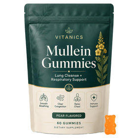 QNJIX Gummies Mullein 60 Gummies au goût poire, vue avant