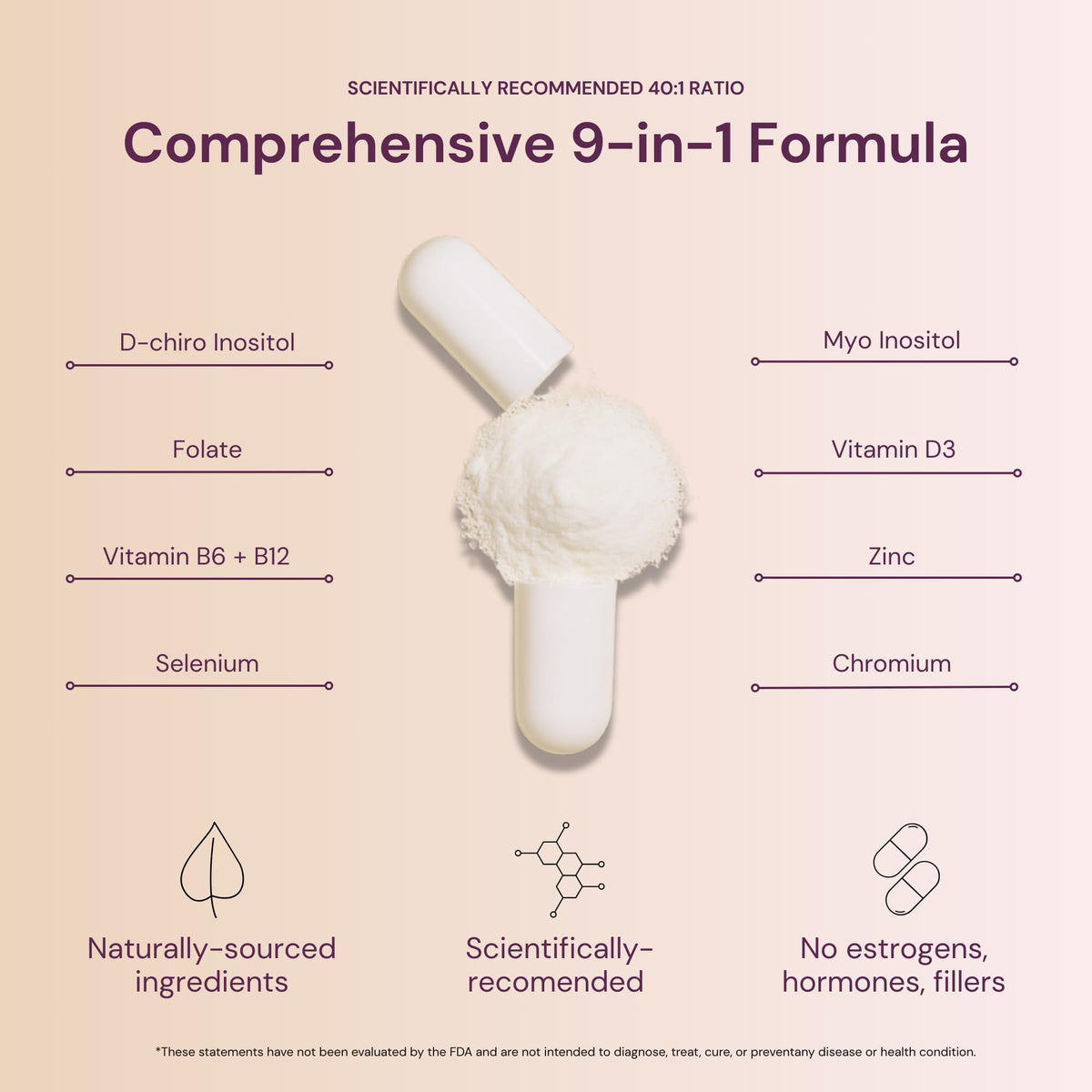 QSTA Complément Alimentaire Inositol 3x Bundle 4100mg - capsules