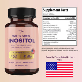 QSTA Myo-Inositol & D-Chiro Inositol 4100mg avec autres compléments