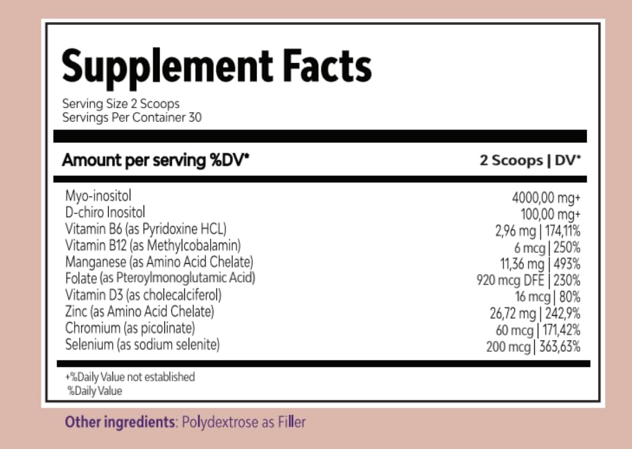 QSTA Myo-Inositol & D-Chiro Inositol 4100mg sur une table