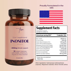 QSTA Myo-Inositol et D-Chiro Inositol avec un verre d'eau