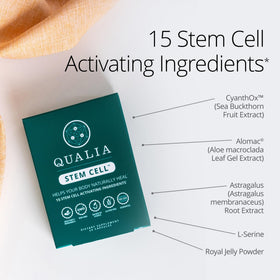 QUALIA Cellules Souches 30g - Vue de la boîte sur une table