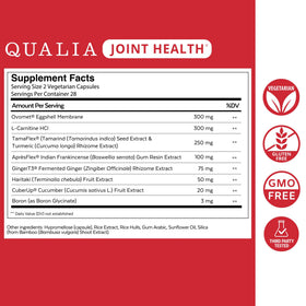 QUALIA LIFE SCIENCES Complément Articulaire 68g - ingrédients visibles sur l'étiquette