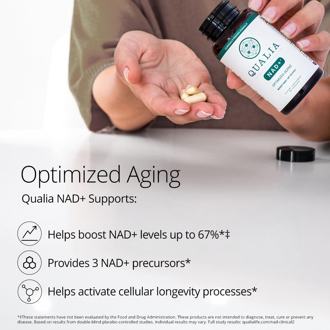 QUALIA NAD+ présentation des ingrédients sur boîte