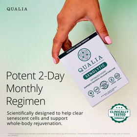 Qualia Senolytic 1400mg Fisetin arrière du produit