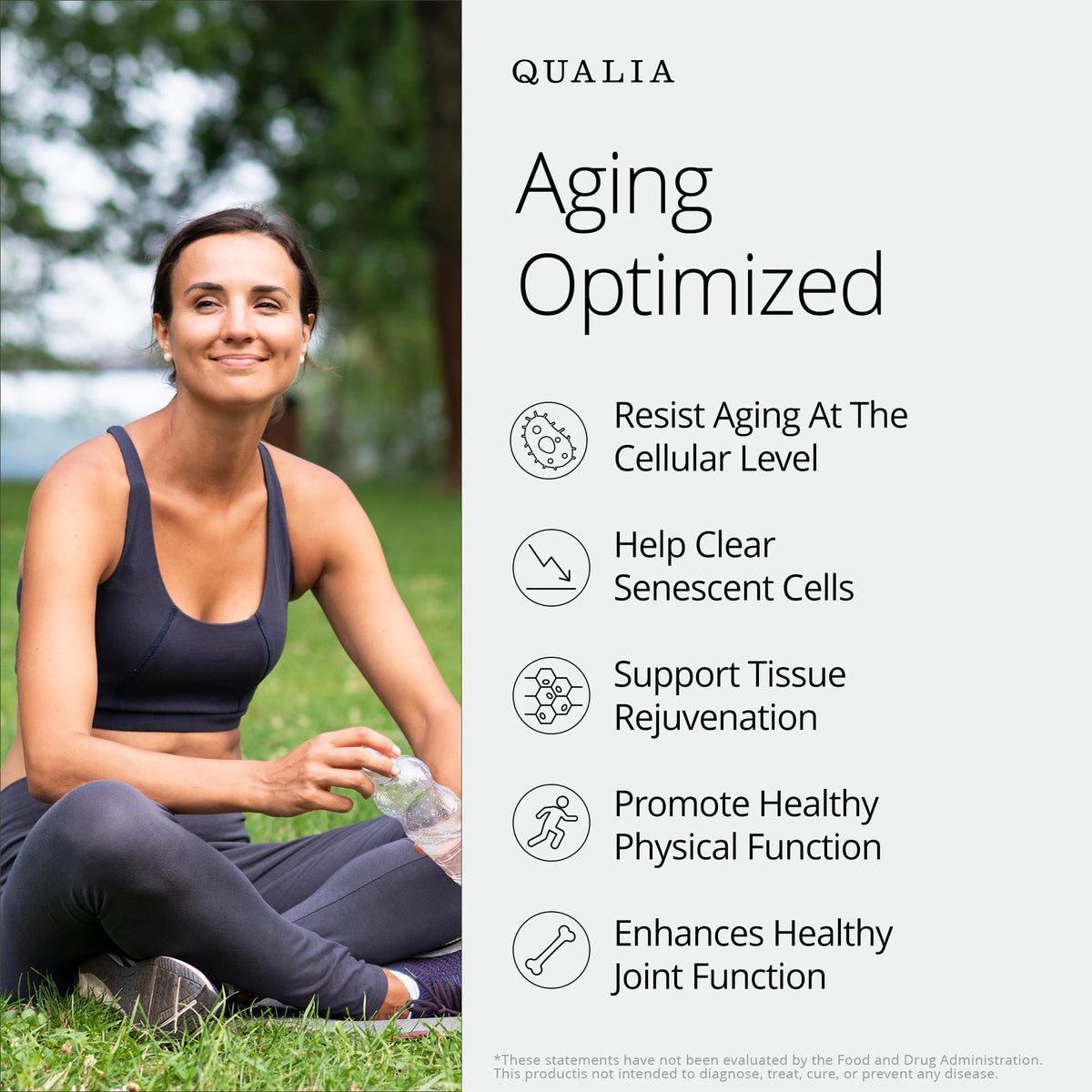 Qualia Senolytic 1400mg Fisetin côté droit