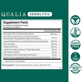 Qualia Senolytic 1400mg Fisetin dosage sur une cuillère