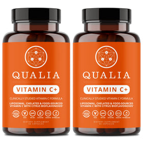 QUALIA Vitamine C+ 2-Pack, vue avant avec capsules