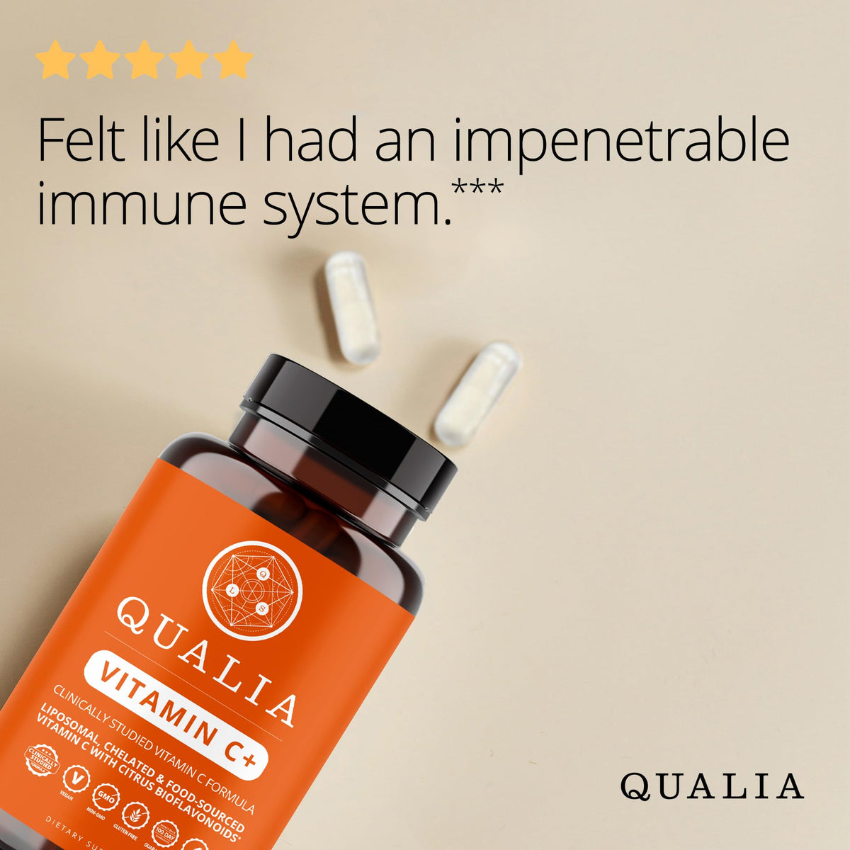 QUALIA Vitamine C+ 2-Pack, vue de dessus