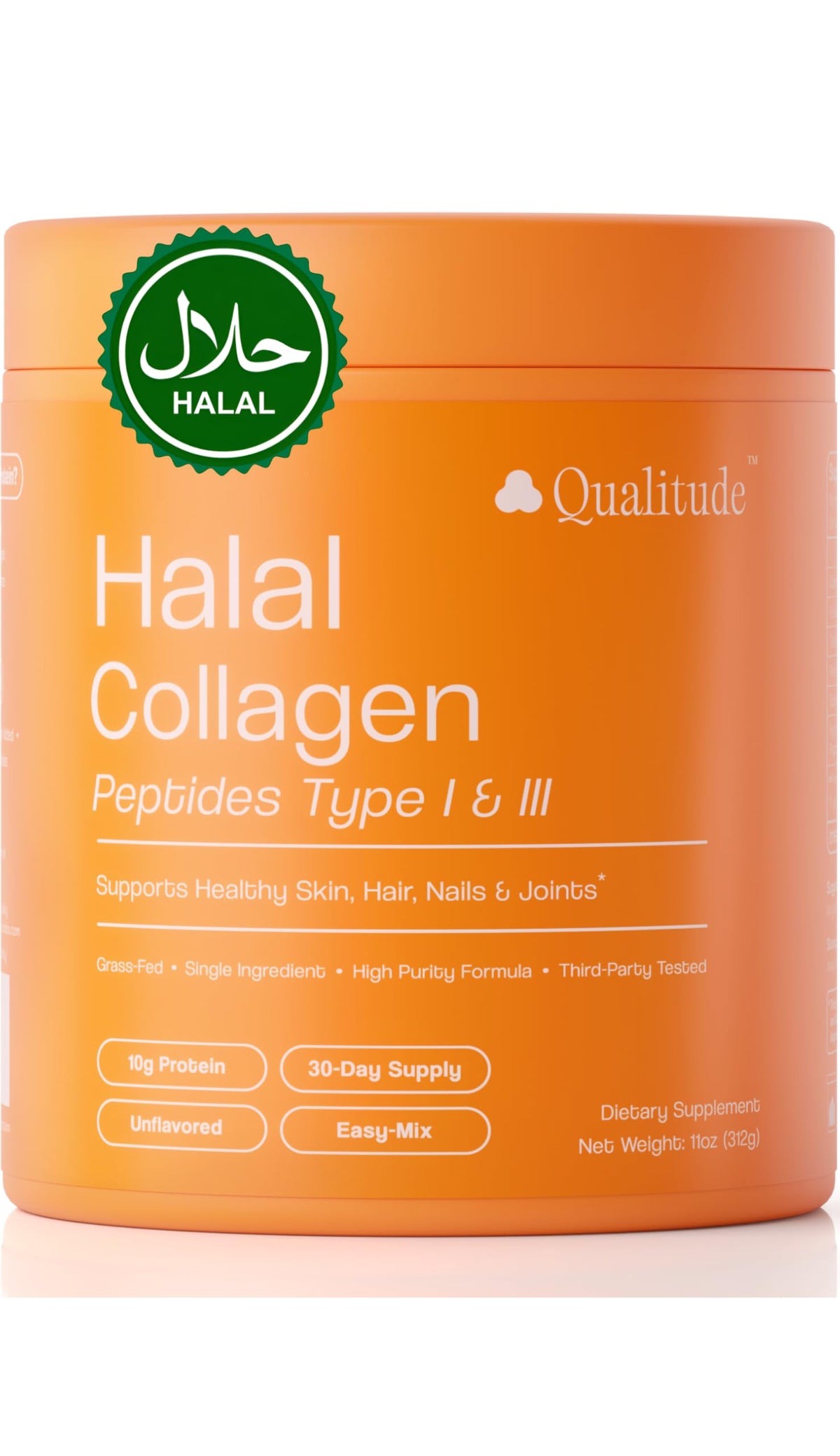 QUALITUDE Poudre de Collagène Halal 399g emballage avant