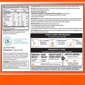 Quality Choice Poudre de Fibre SANS SUCRE 48 Doses Saveur Orange emballage