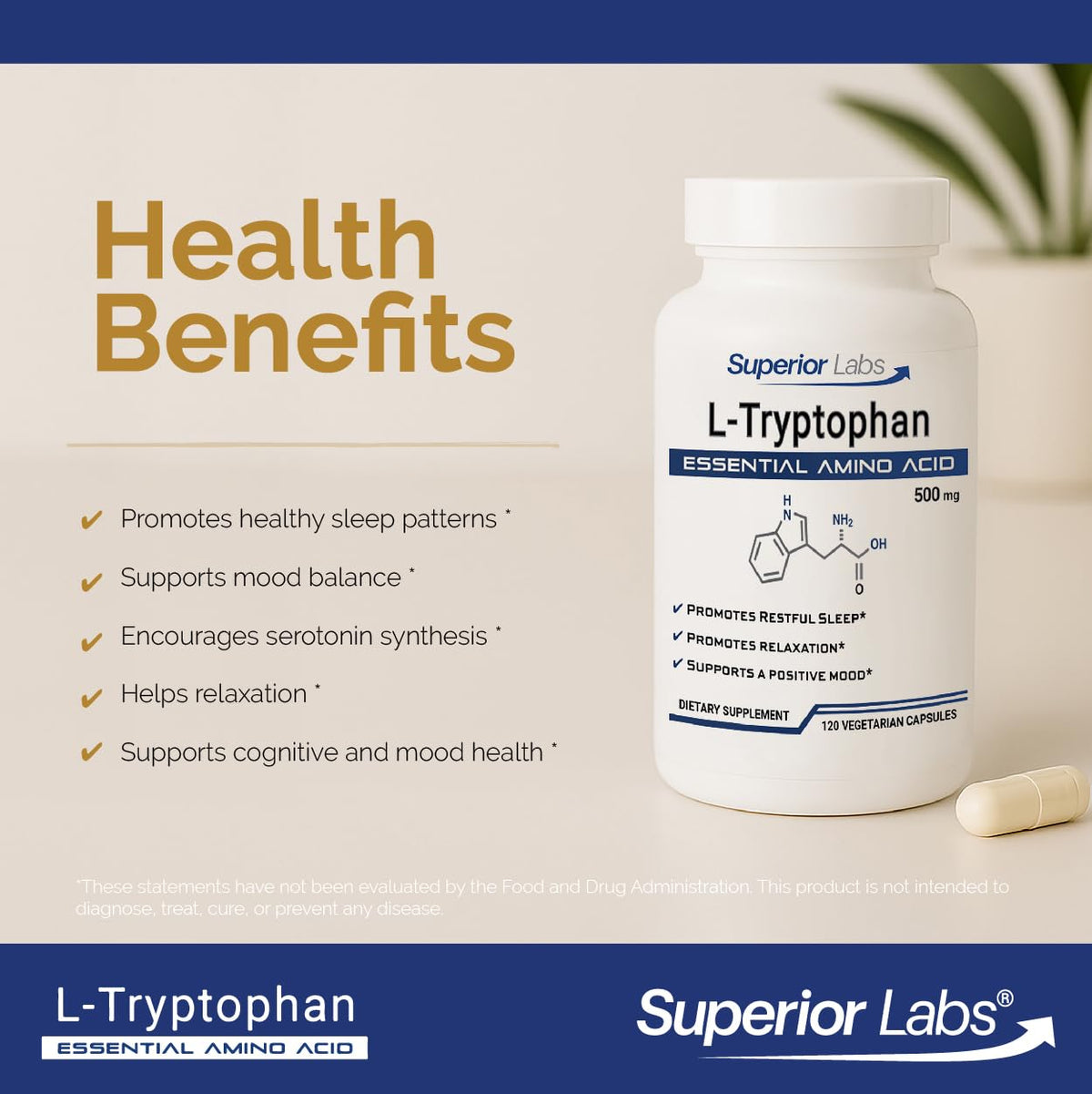 quality Labs L-Tryptophan 500 mg capsules packaging