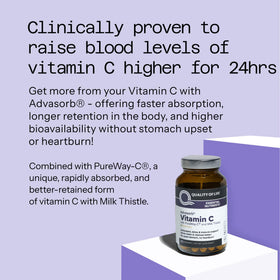 Quality of Life Advasorb® Vitamine C - étiquette du produit