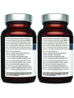 Quality of Life AHCC Kinoko Platinum 750 mg capsules à l'intérieur de la bouteille