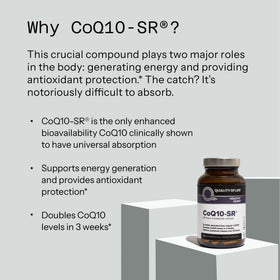 Quality of Life CoQ10-SR 100 mg capsules with measuring spoon