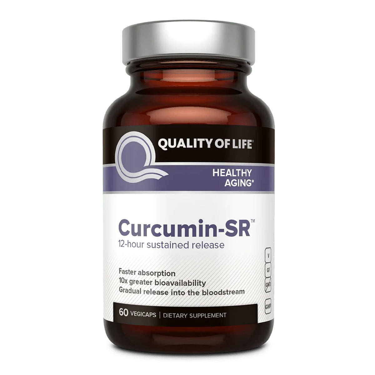 Quality of Life Curcumin-SR 60 Vegicaps vue de face