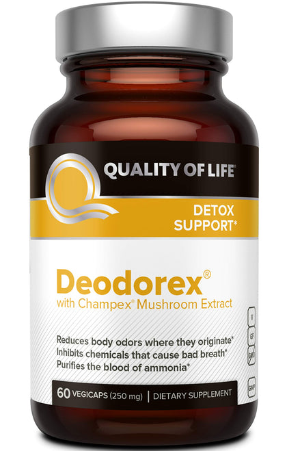 Quality of Life Deodorex 60 Vegicaps boîte vue de face