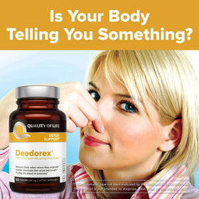 Quality of Life Deodorex 60 Vegicaps capsules à l'intérieur de la boîte