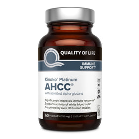 Quality of Life Kinoko Platinum AHCC 750mg boîte de 60 capsules végétales