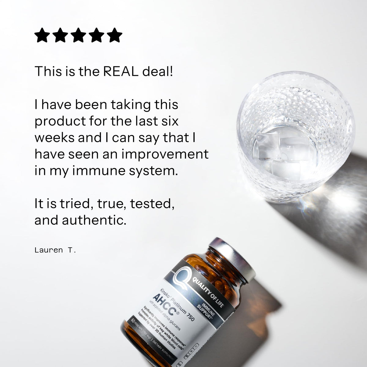Quality of Life Kinoko Platinum AHCC 750mg emballage