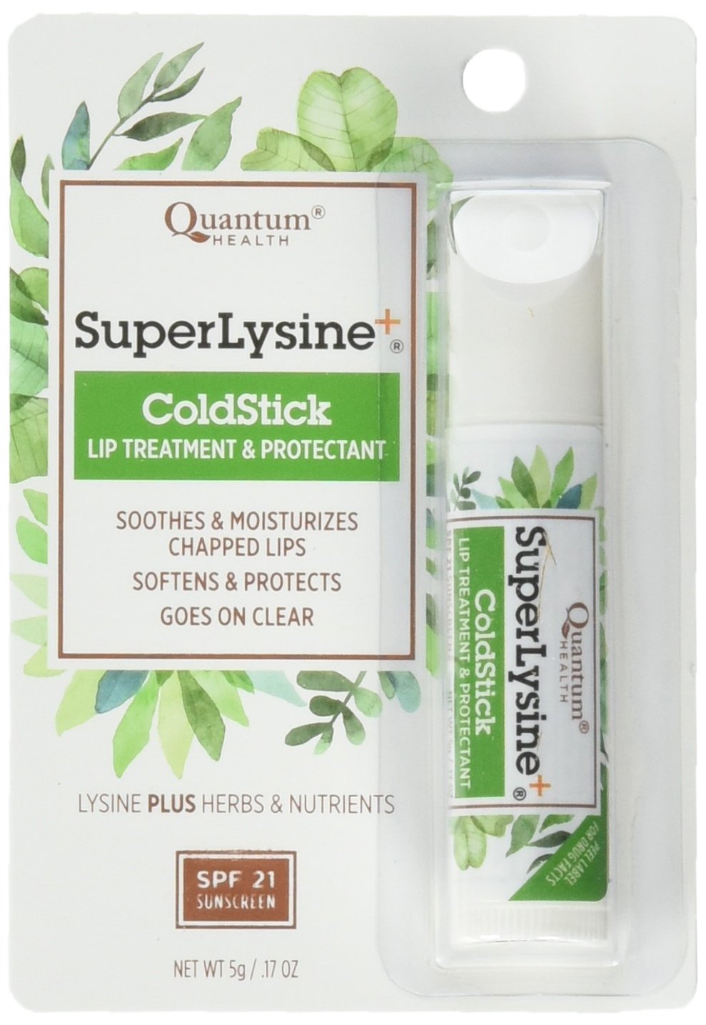 Quantum Coldstick Super Lysine 0,18 oz vue de face avec texture crémeuse