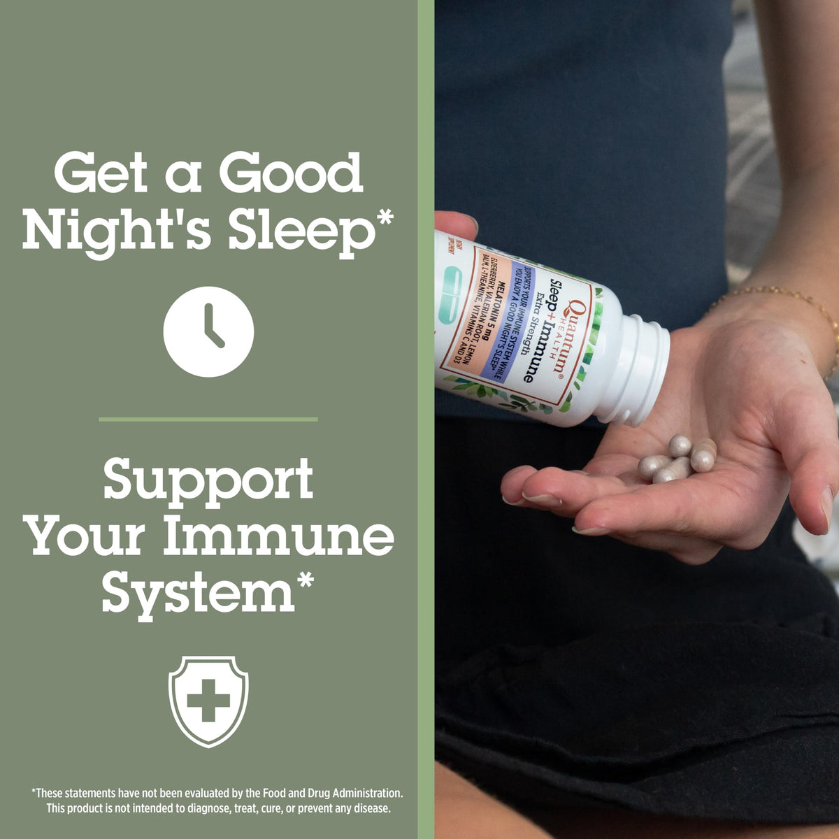 Quantum Complément Alimentaire Sommeil 5mg Mélatonine capsules ouvertes
