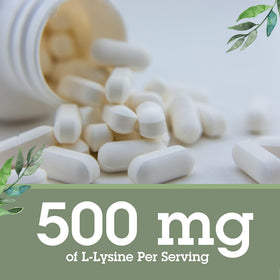 Quantum L-Lysine 500 mg Complément Alimentaire 100 Comprimés sur une table
