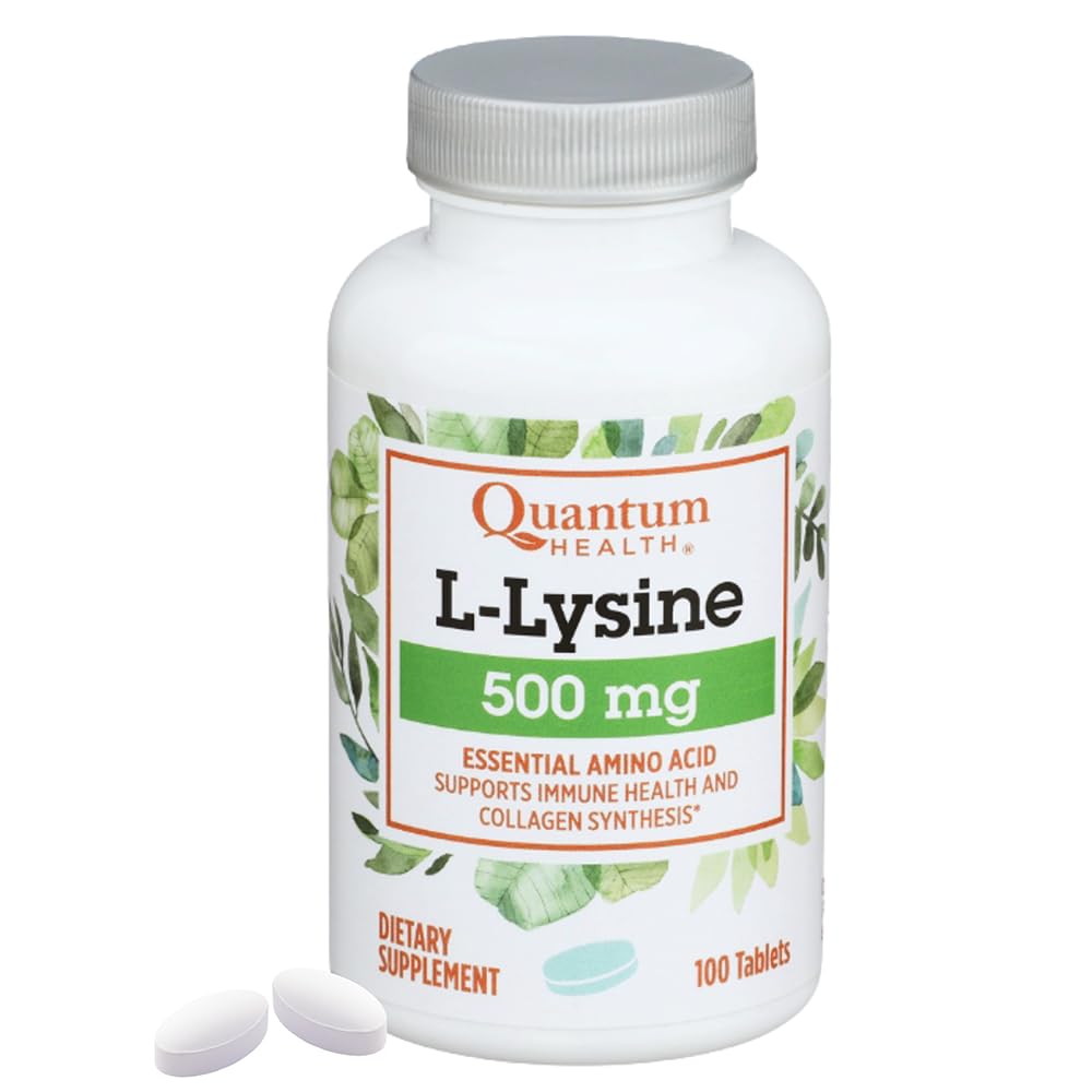 Quantum L-Lysine 500 mg Complément Alimentaire 100 Comprimés vue de face