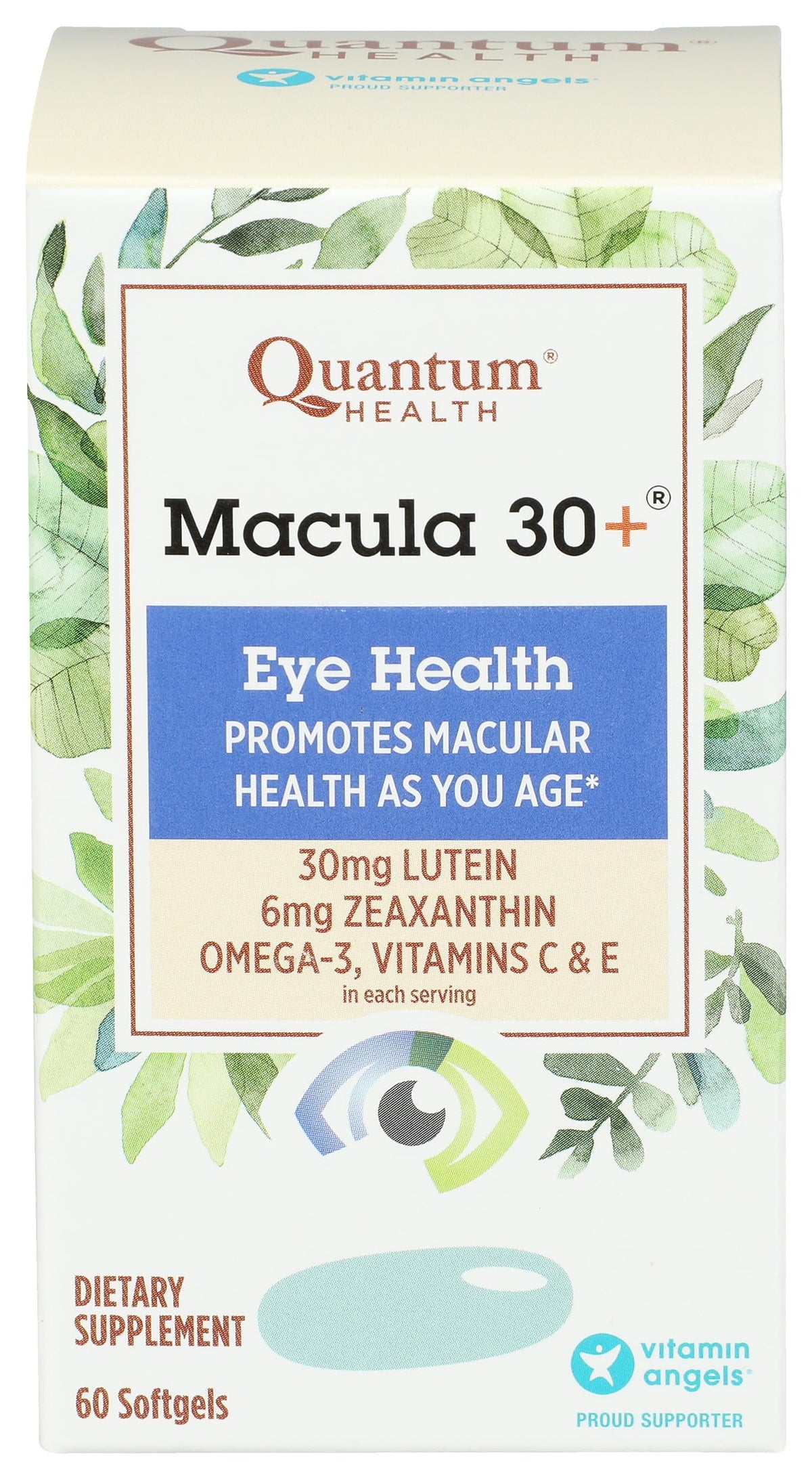 Quantum Macula 30+ étiquettes nutritionnelles détaillées