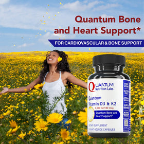 Quantum Nutrition Complément Alimentaire D3 et K2 5000 IU - Détails de la boîte