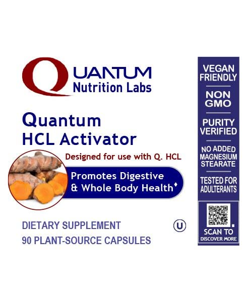 Quantum Nutrition HCL Activator 90 capsules ouvertes avec contenu