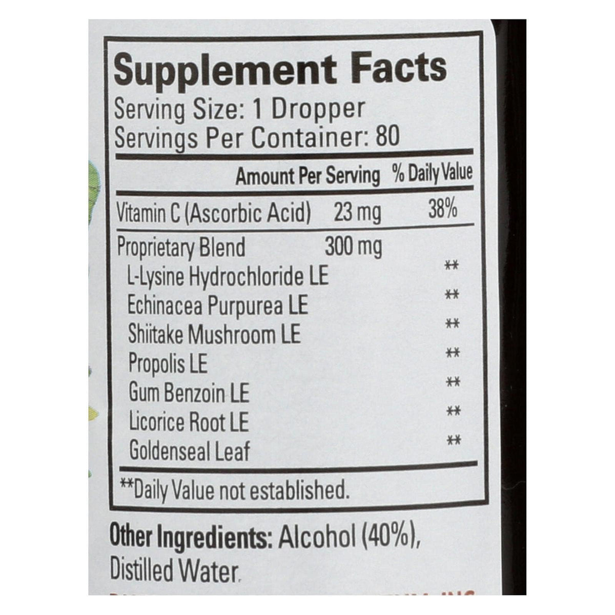 Quantum Super Lysine+ Liquide 132g - étiquette et informations nutritionnelles