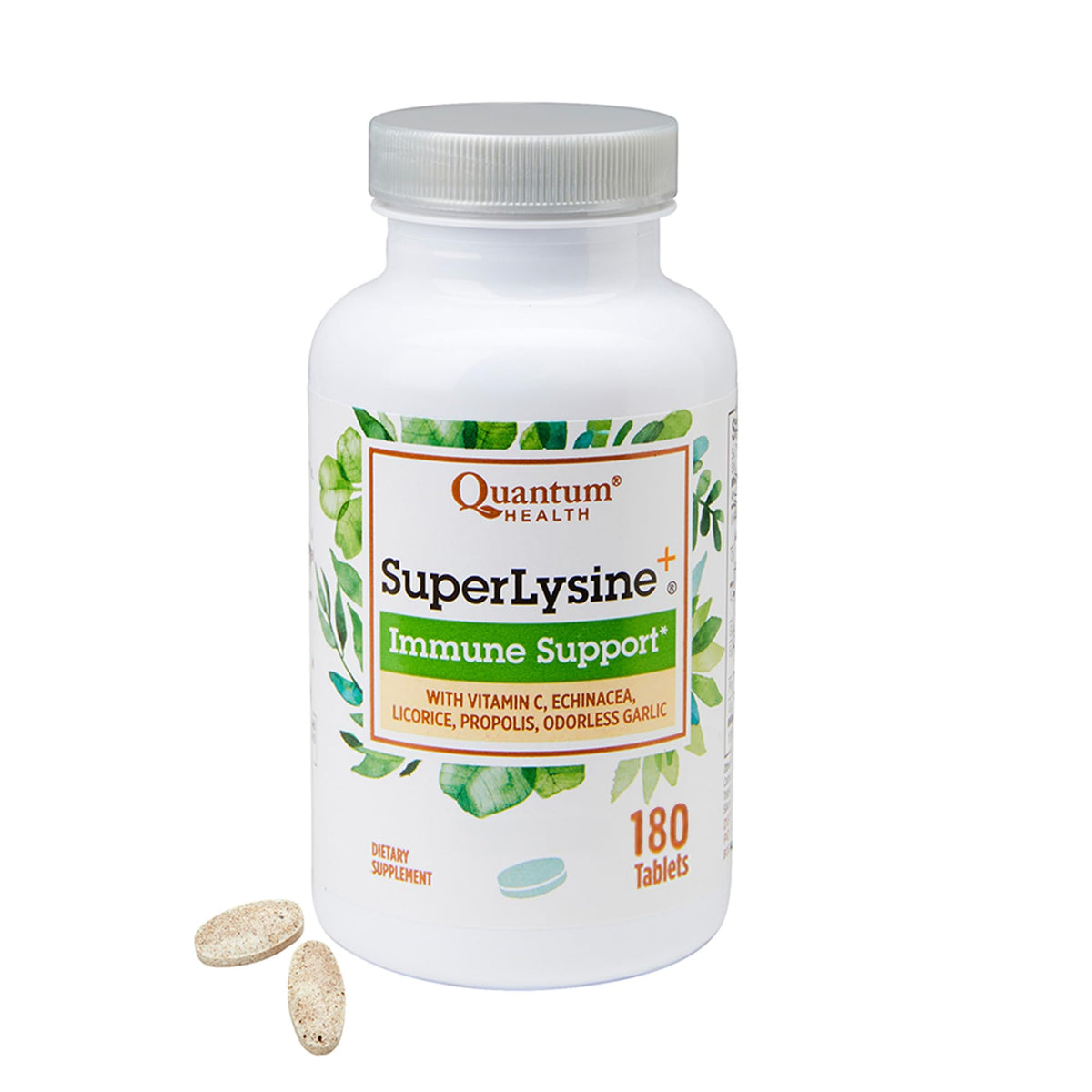 Quantum SuperLysine+ 1500mg L-lysine 180 comprimés vue de face