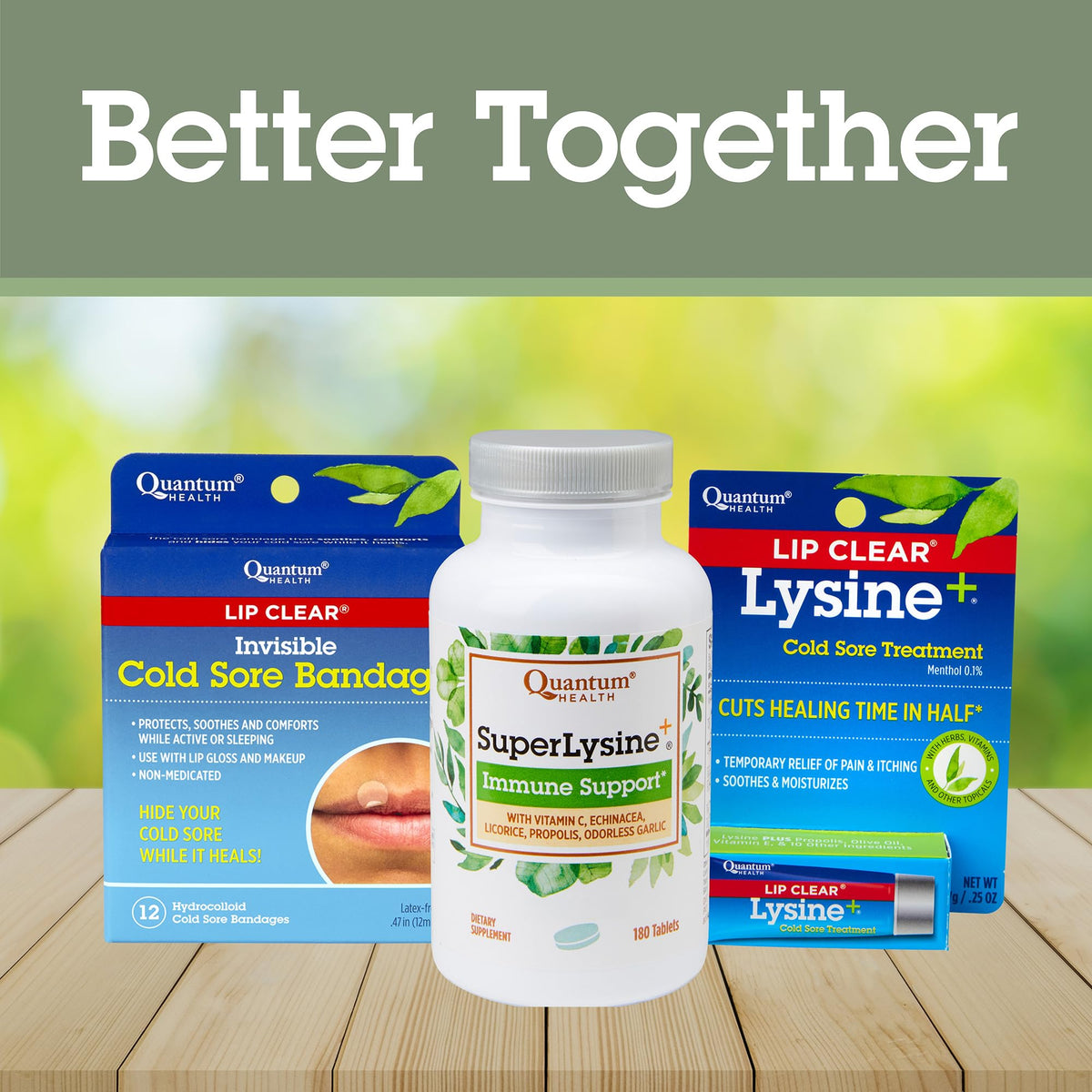 Quantum SuperLysine+ 1500mg L-lysine comprimés dans la main
