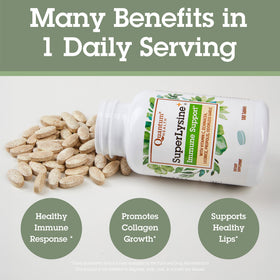 Quantum SuperLysine+ 1500mg L-lysine ingrédients sur l'emballage