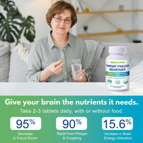 QUBIT Complément Alimentaire Phlegme de Gorge 60 Comprimés, étiquette et informations nutritionnelles
