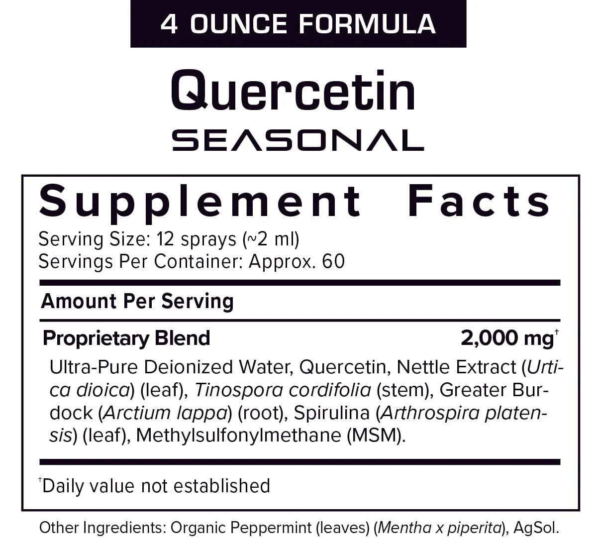 Quercetin Seasonal en utilisation quotidienne