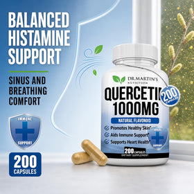 Quercétine 1000mg avec un verre d'eau