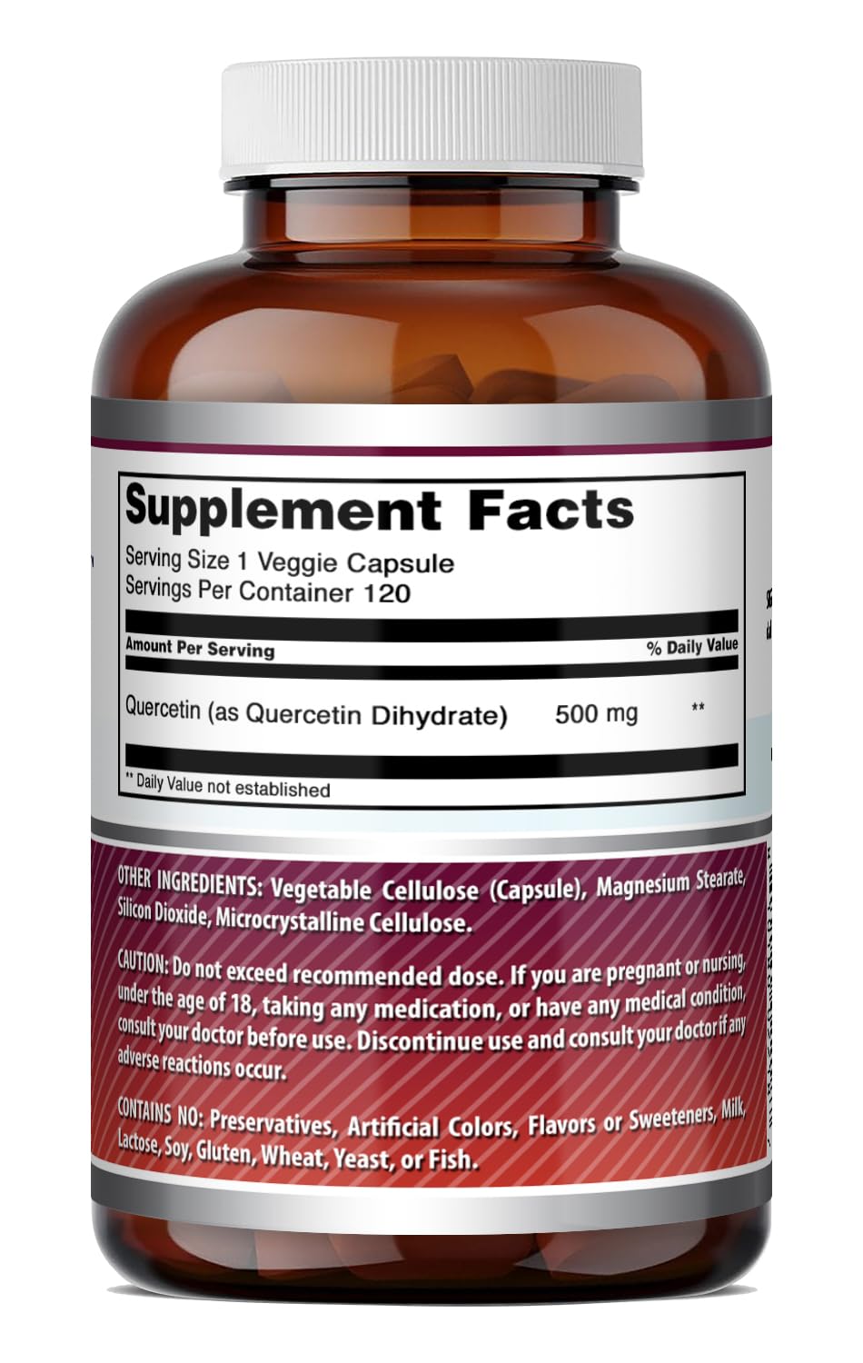 Quercétine 500mg Amazing Nutrition avec fruits et légumes frais