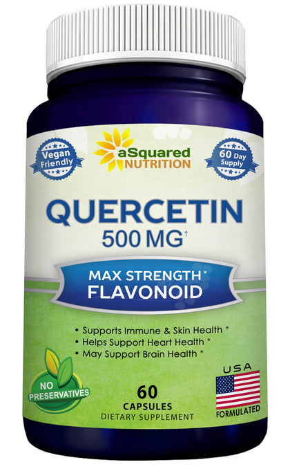 Quercétine 500mg aSquared Nutrition 60 capsules vue de face