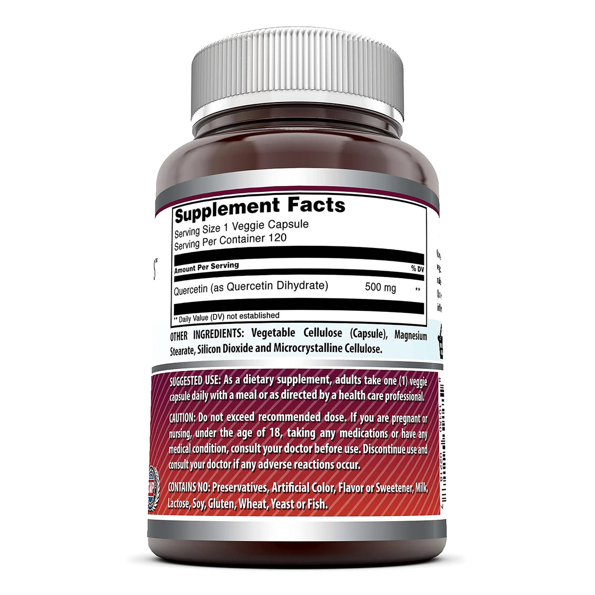 Quercétine 500mg d'Amazing Nutrition gélule végétale en gros plan