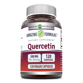 Quercétine 500mg d'Amazing Nutrition vue avant du flacon