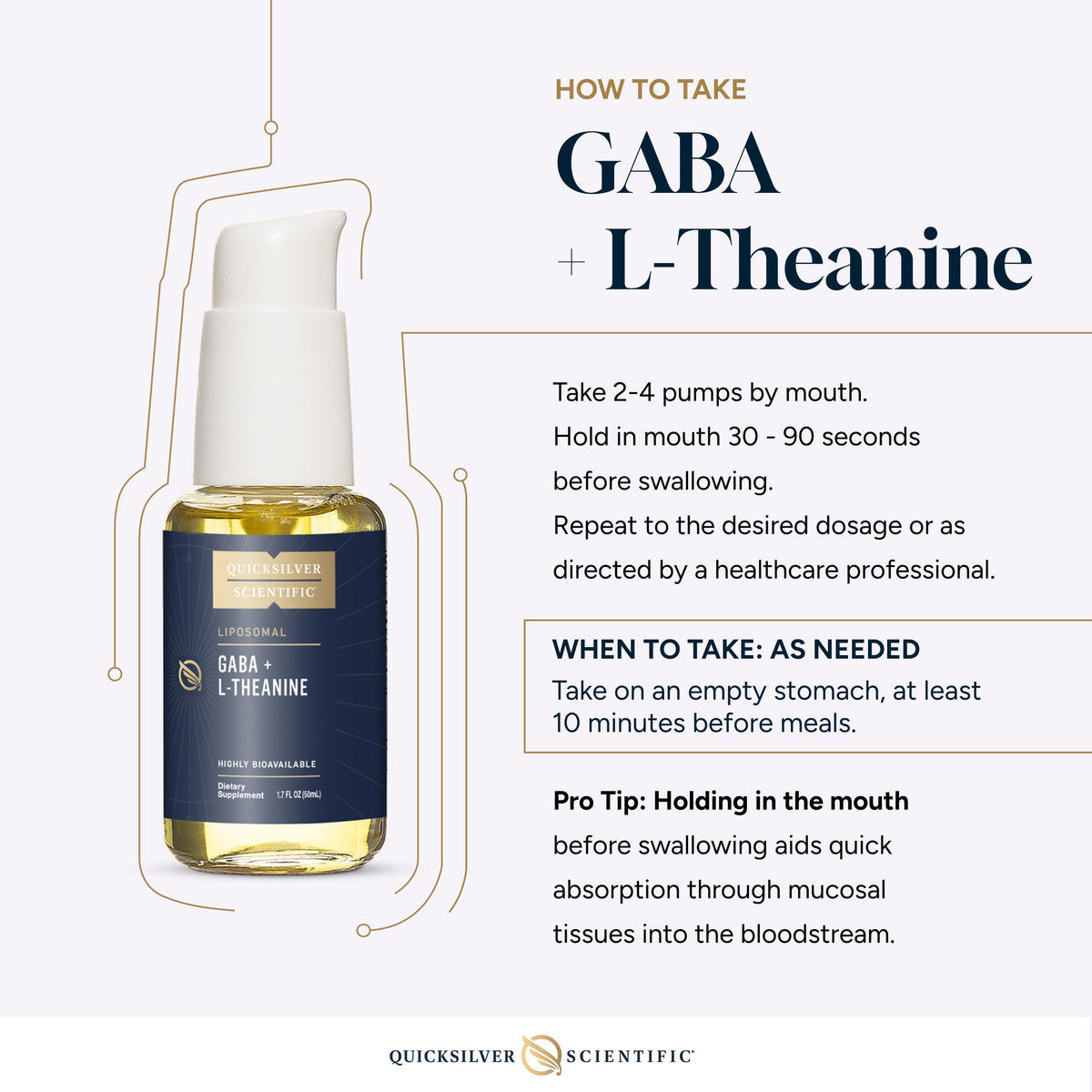 Quicksilver GABA Liposomal 50ml en main