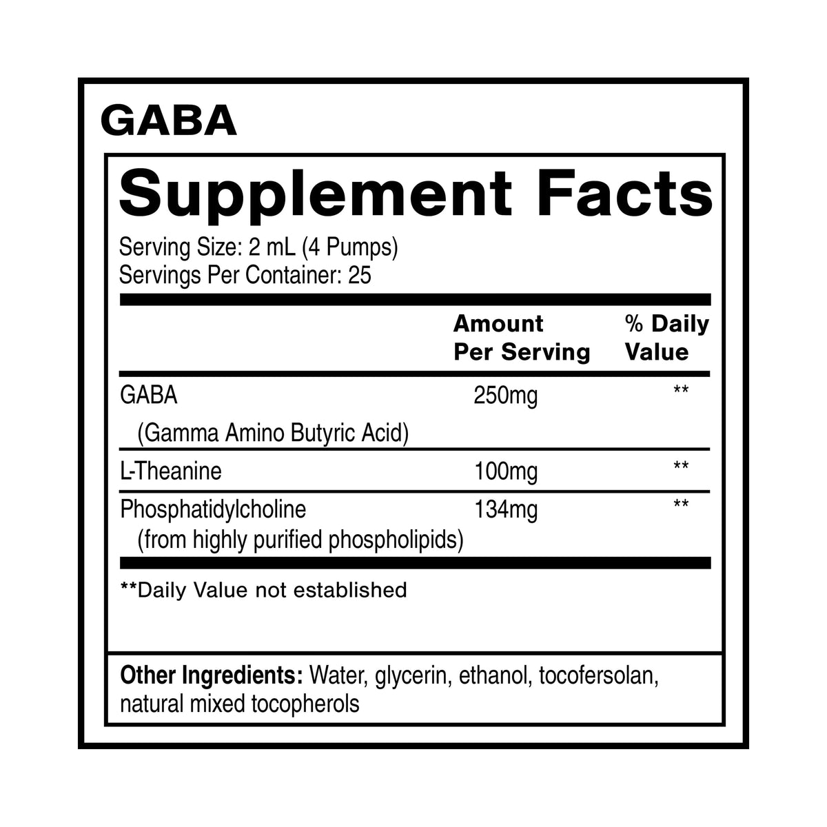 Quicksilver GABA Liposomal 50ml vue latérale