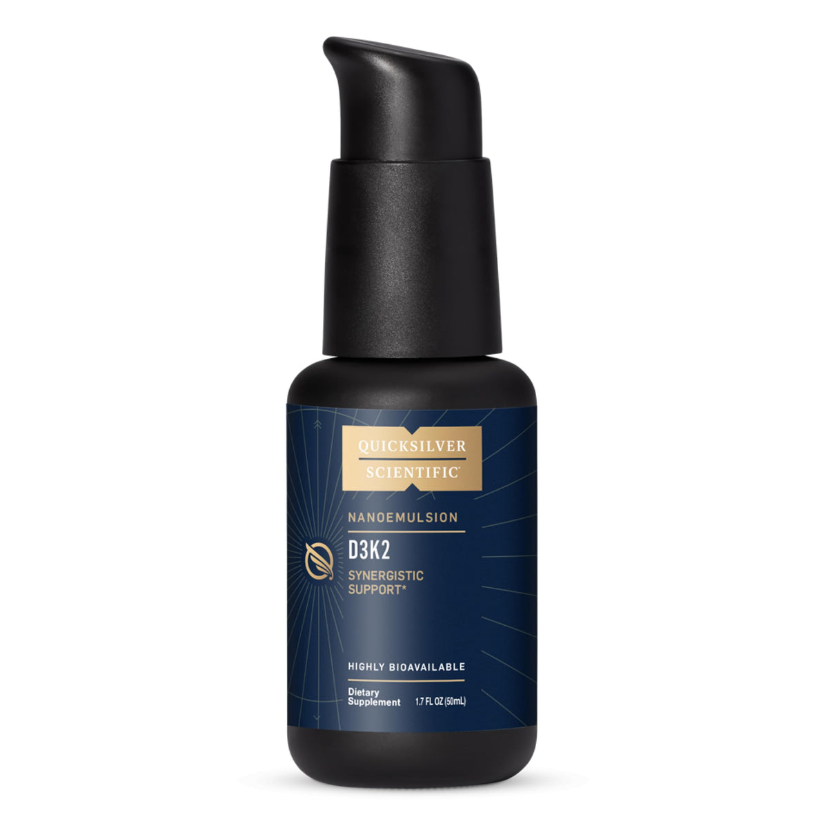 Quicksilver Scientific D3K2 Nanoémulsion 50ml vue avant avec bouchon