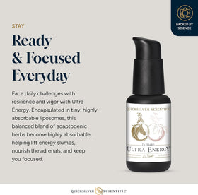 Quicksilver Scientific Dr. Shade's Ultra Energy 50ml étiquette