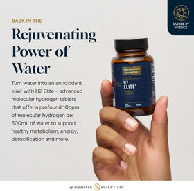 Quicksilver Scientific H2 Elite comprimés, dissolution dans un verre d'eau
