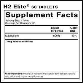 Quicksilver Scientific H2 Elite comprimés, vue de face