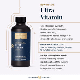 Quicksilver Scientific Liposomal Ultra Vitamin 100ml avec accessoires de santé